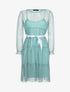 Robe en résille et pois - turquoise - 1