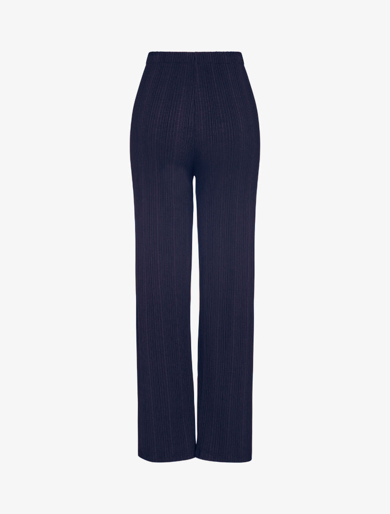 Pantalon fluide côtelé - marine - 4