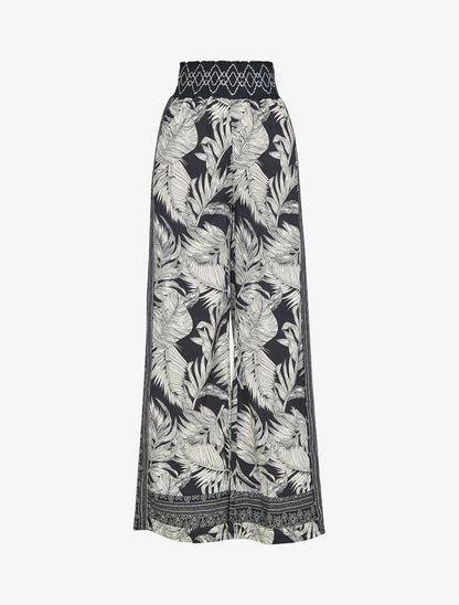 Pantalon flare à imprimés - noir - 3