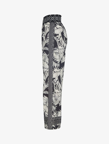 Pantalon flare à imprimés - noir - 5