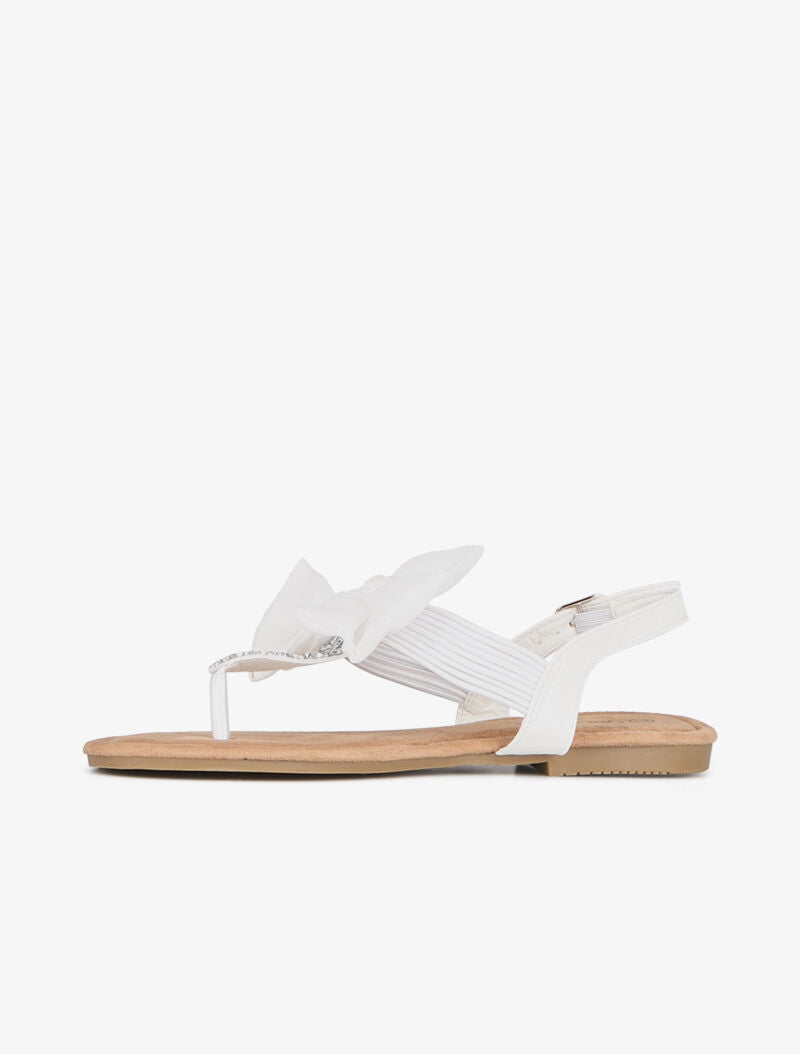 Nu-pieds strassées et à flot - blanc - 4