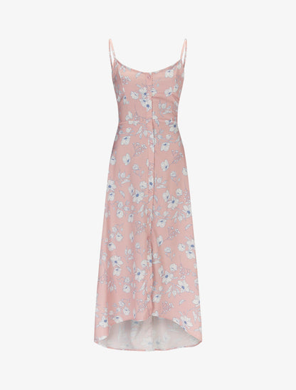Robe chasuble asymétrique - rose - 3