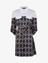Robe chemise satinée à imprimés - noir - 3