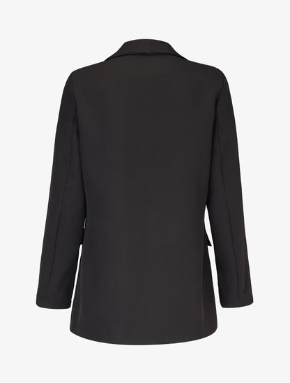 Blazer ouvert uni - noir - 2