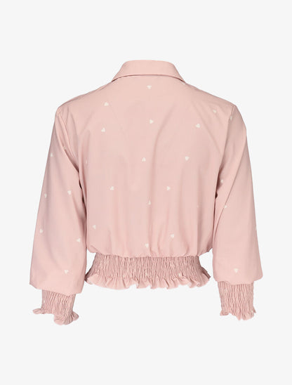 Crop top à imprimé coeurs - rose - 2