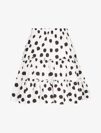 Jupe patineuse à imprimés - blanc - 3
