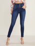 Jean à taille empire élastiquée - denim foncé - 5