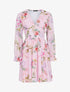 Robe patineuse à imprimé floral - rose - 1