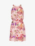 Robe fleurie à col américain - rose - 3