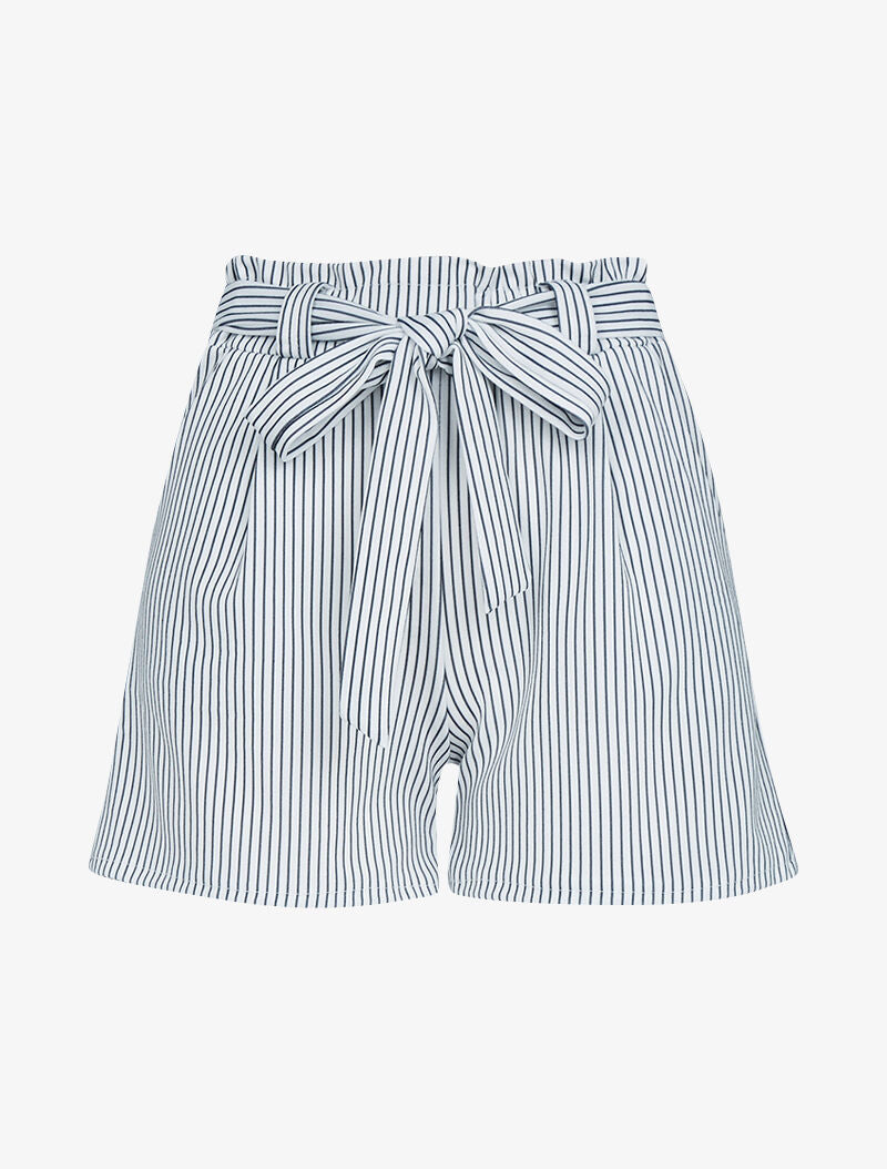 Short ample à imprimé rayures - noir - 1