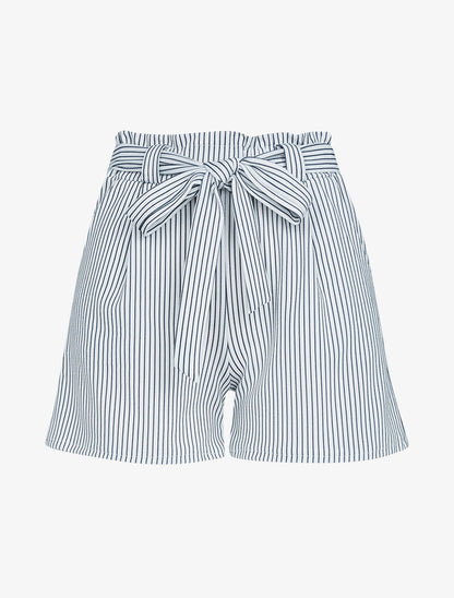 Short ample à imprimé rayures - noir - 1
