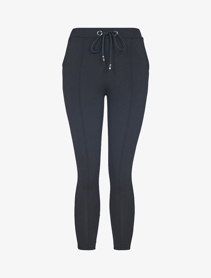 Pantalon 7/8 à bandes irisées - noir/or