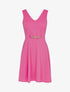 Robe patineuse à détail chaîne - fushia - 1