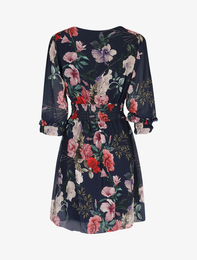 Robe patineuse à imprimés - marine - 2