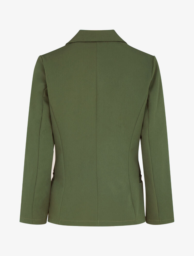 Blazer fluide uni - kaki - 3