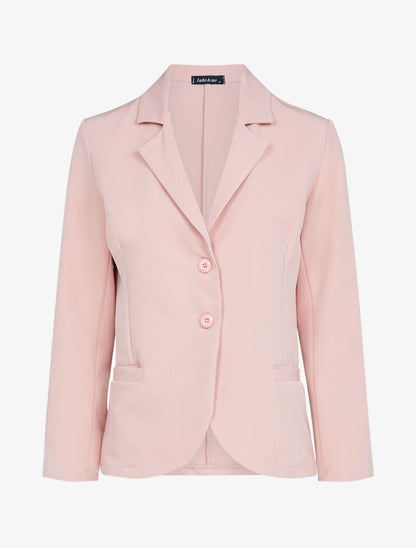 Blazer fluide uni - rose - 1