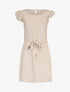 Robe en coton à emmanchures volantées - beige - 1