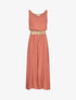 Robe longue à boutons décoratifs - orange - 3