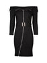 Robe fourreau zippée - noir - 3