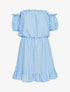 Robe à pois et volants - bleu ciel - 1