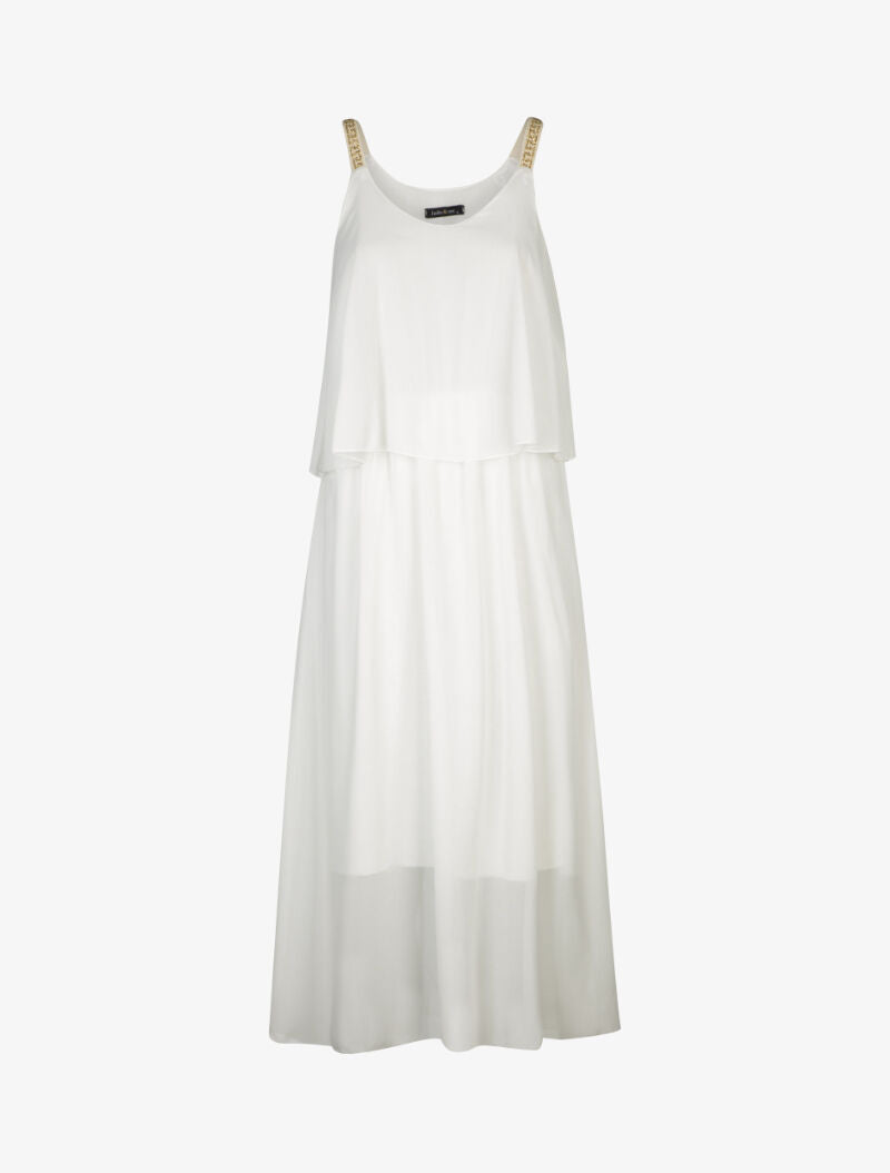 Robe à bretelles imprimées - blanc - 1