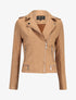 Perfecto suédé à zips décoratifs - camel - 1
