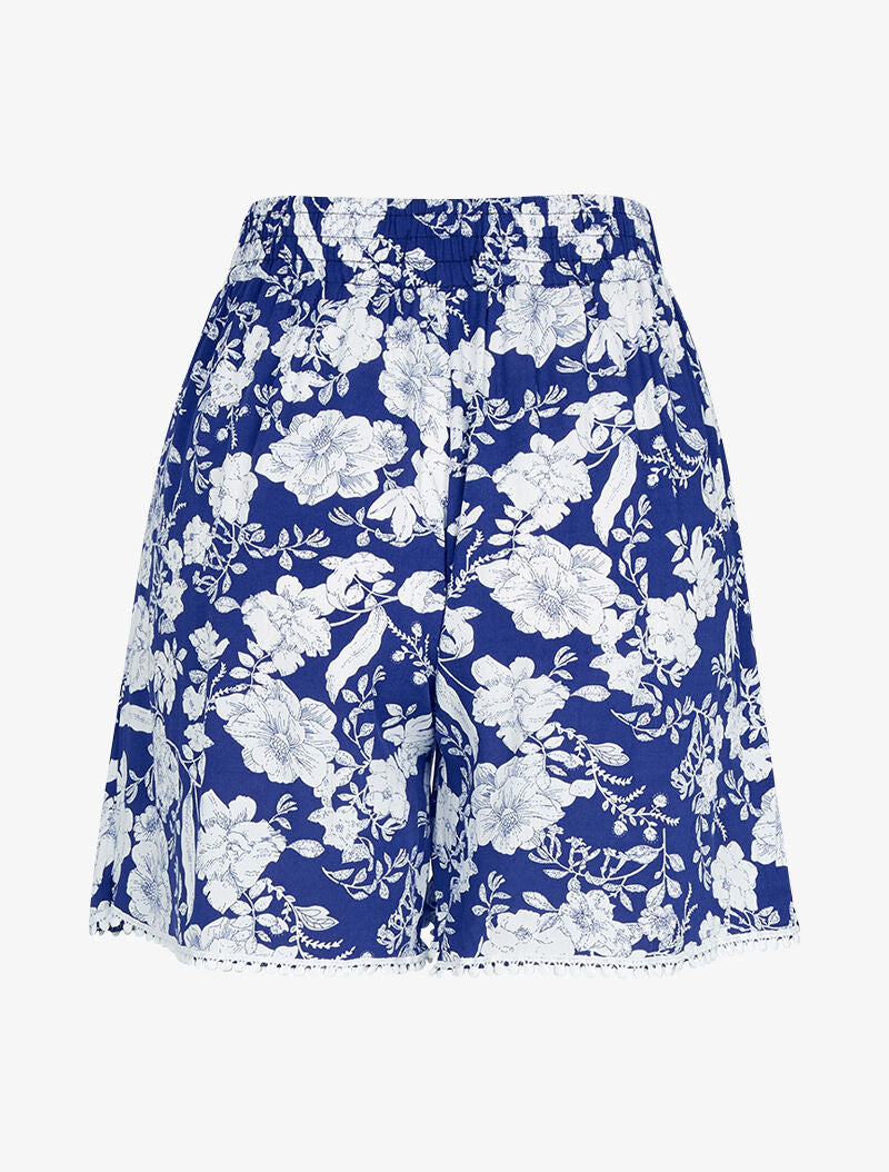 Short ample à imprimé floral - marine - 2
