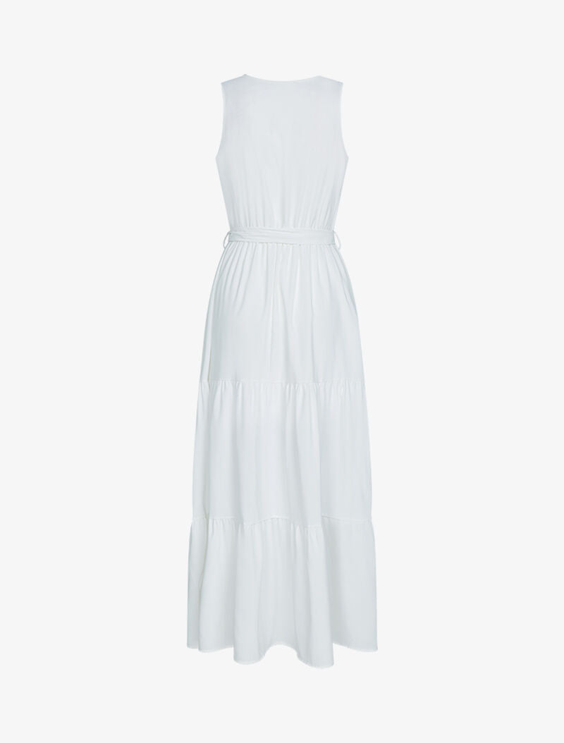 Robe à bandes ajourées en crochet - blanc - 2