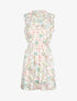 Robe à col montant élastiqué - ecru - 1