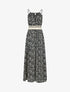 Robe à imprimé floral et crochet - noir - 3