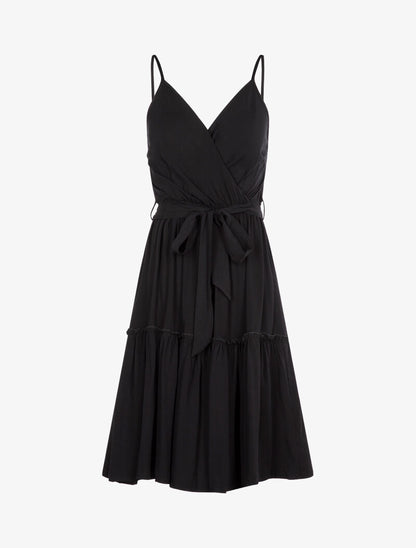 Robe patineuse à fines bretelles - noir - 1