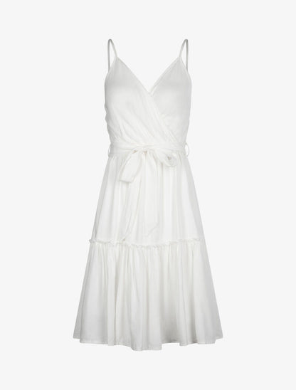 Robe patineuse à fines bretelles - ecru - 1