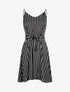 Robe à imprimé rayures - noir - 4
