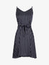 Robe à imprimé rayures - marine - 1