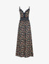 Robe fleurie à détails crochet - noir - 4