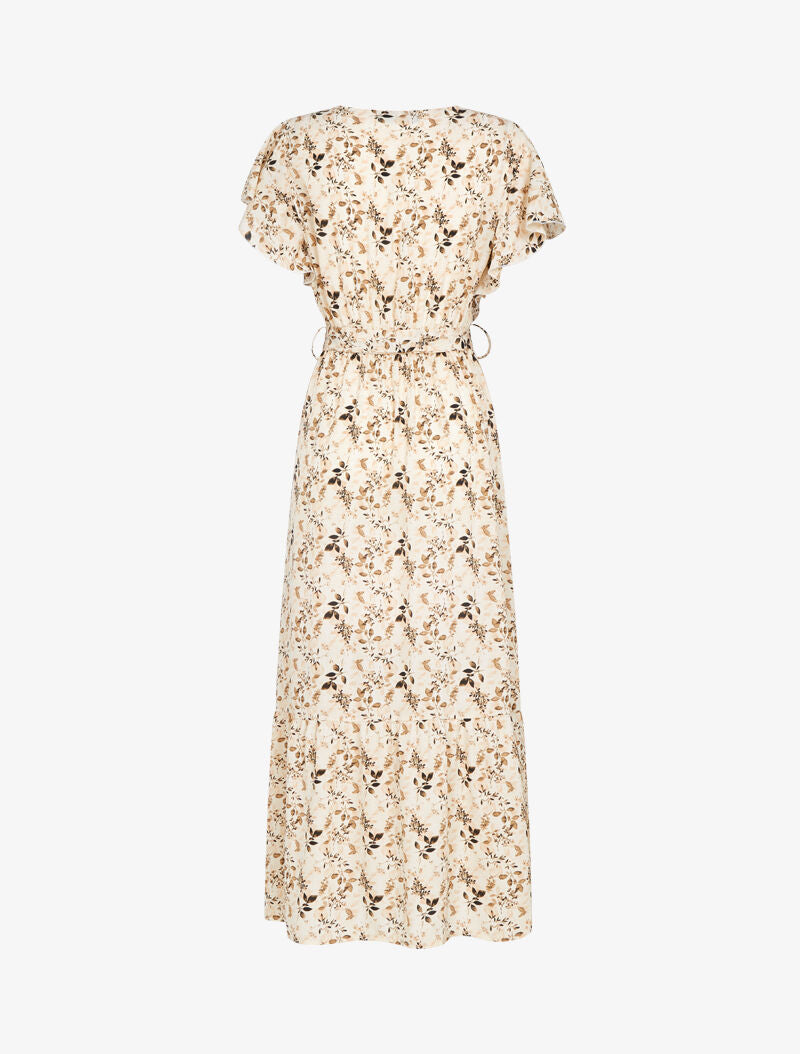 Robe à imprimé feuillages stylisés - beige - 2
