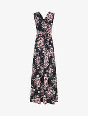 Robe à imprimé floral - noir - 1