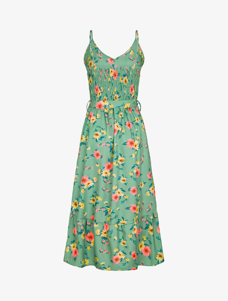Robe asymétrique à imprimés - vert - 2