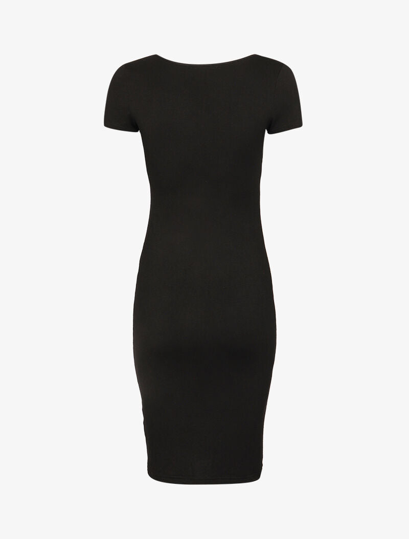 Robe basique à manches courtes - noir - 2