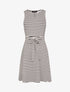 Robe marinière à détail trou de serrure - blanc - 1
