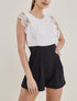 Combishort à buste en crochet - noir - 1