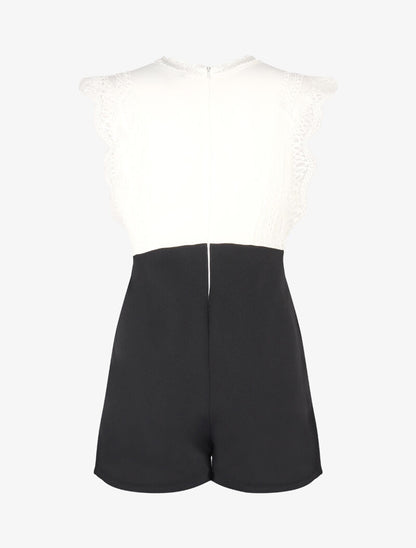 Combishort à buste en crochet - noir - 3