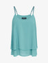 Top en voile à dos nageur - turquoise - 1