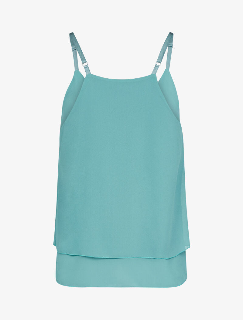 Top en voile à dos nageur - turquoise - 2