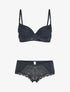Ensemble push-up en résille et dentelle - noir - 3