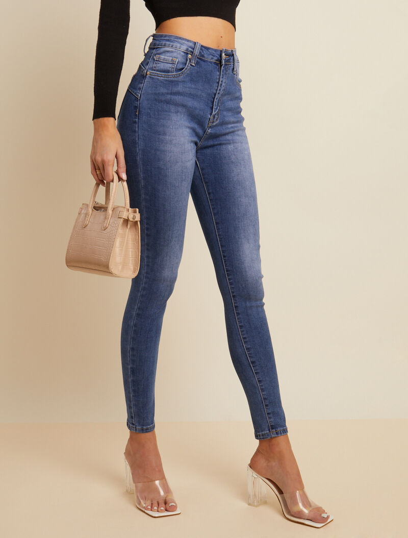 Jean skinny push-up - bleu denim - 1