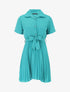 Robe chemise à bas gaufré - vert menthe - 3