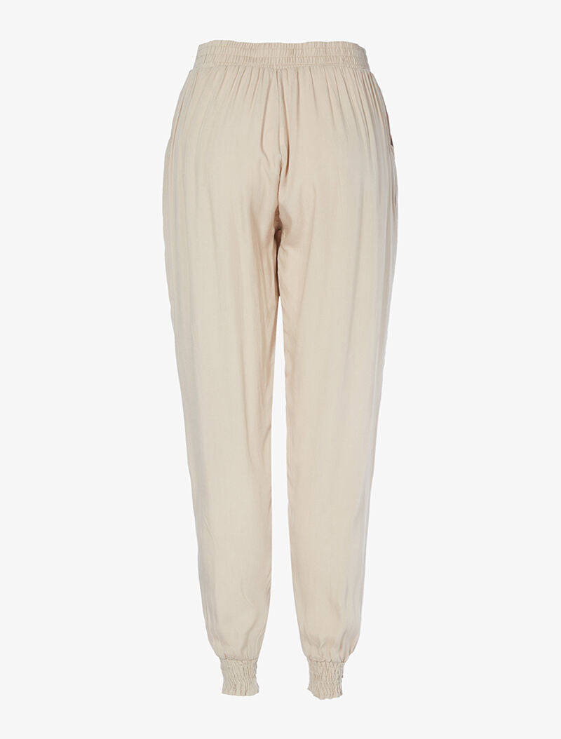 Pantalon harem uni - beige - 2