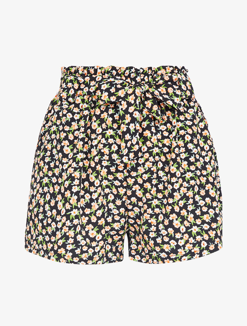 Short à imprimé floral - noir - 3