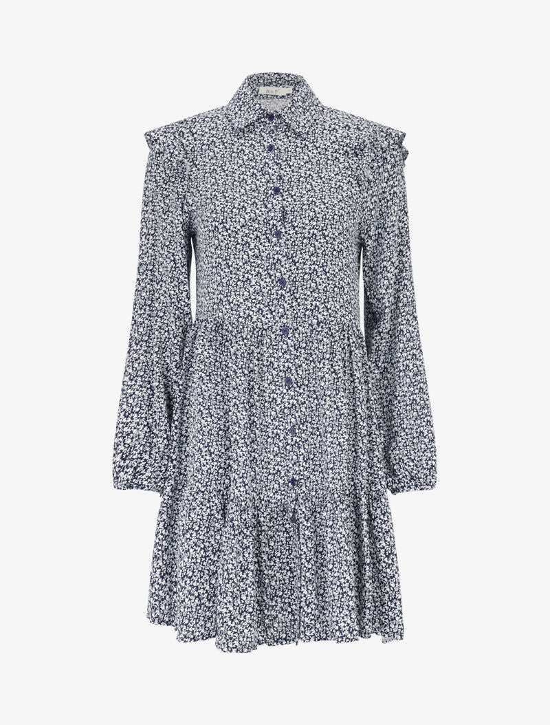 Tunique style chemise à imprimé baroque - marine - 3